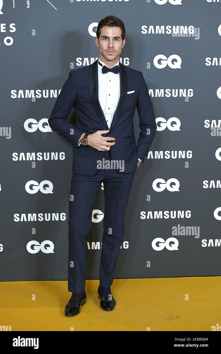 Beltran Lozano attends the GQ Men Of The Year Awards 2019 photocall at The Westin Palace Hotel in Madrid, Spain on Nov 21, 2019 (Photo by Carlos Dafonte/NurPhoto) Stock Photo