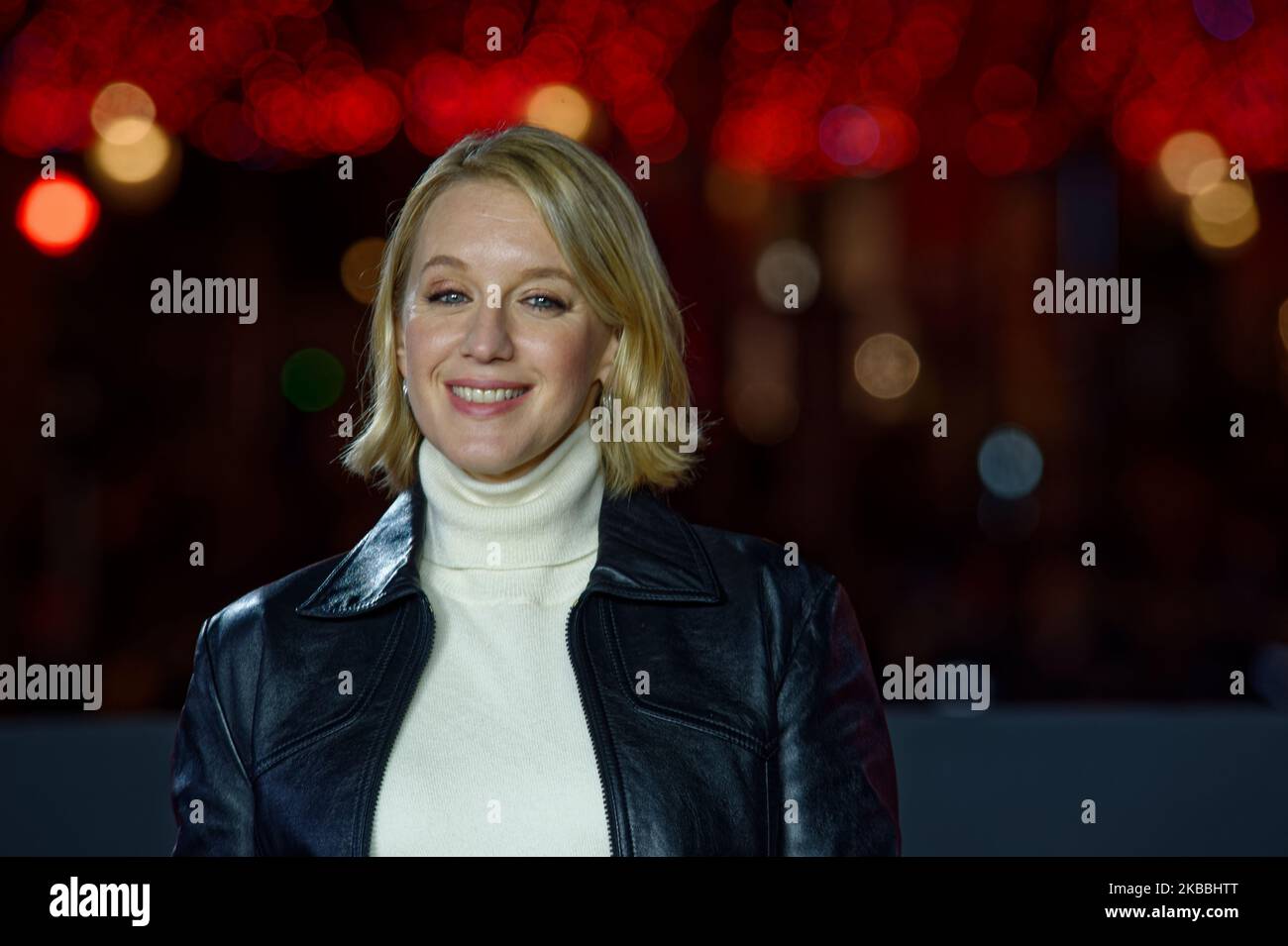 French actress Ludivine Sagnier godmother of the Champs-Elysees Avenue Christmas lights on November 24, 2019, in Paris. (Photo by Daniel Pier/NurPhoto) Stock Photo