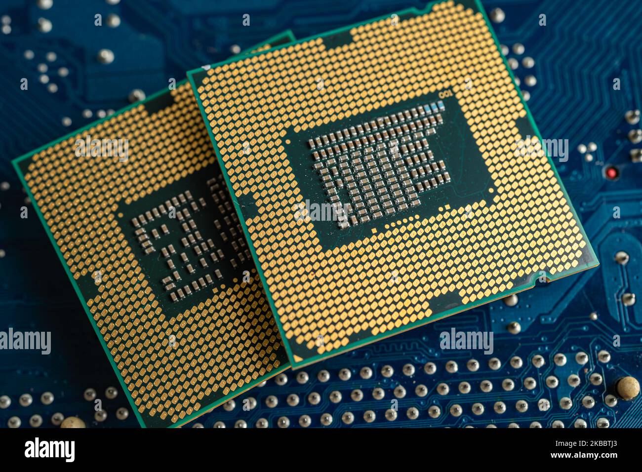 CPU, central processor unit chip Chip on circuit board in PC and laptop ...