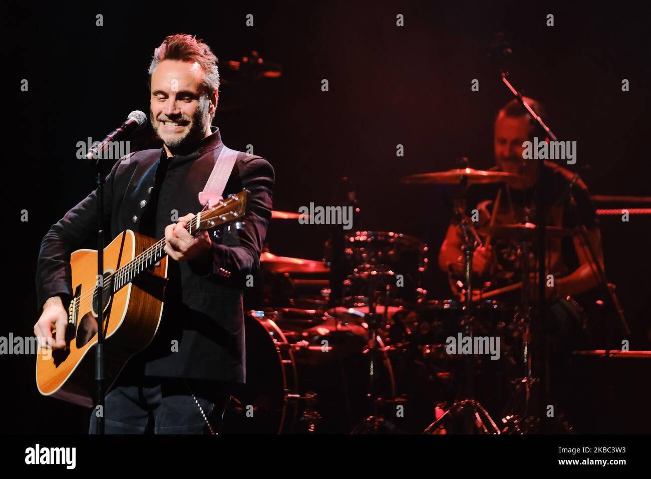 Italian singer Nek (Filippo Neviani) during his performance in Madrid December 2, 2019 Spain (Photo by Antonio Navia/NurPhoto) Stock Photo