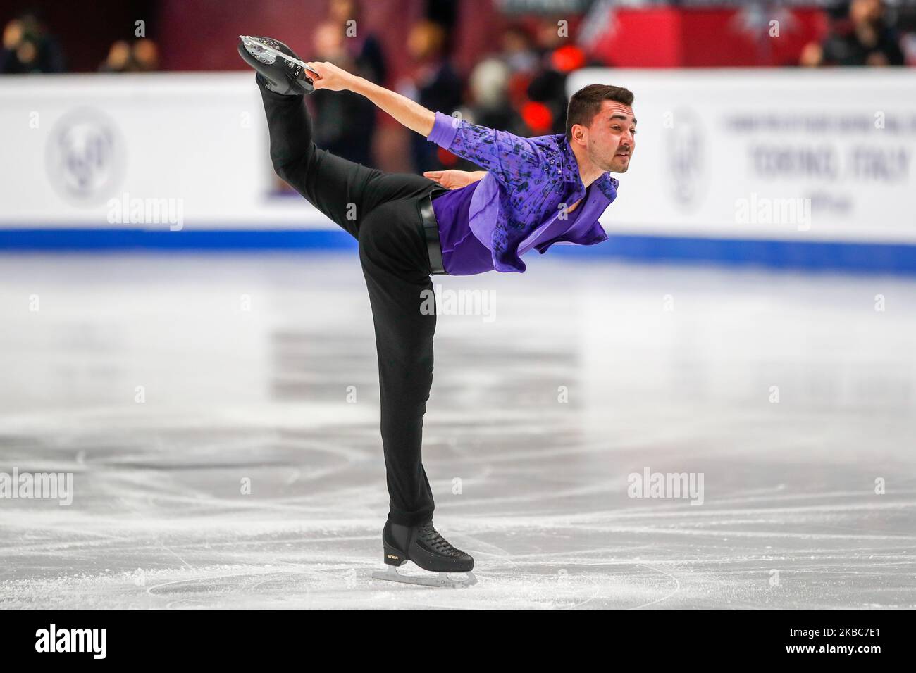 Kevin AYMOZ (FRA) in action during the SENIOR MEN Short Program of