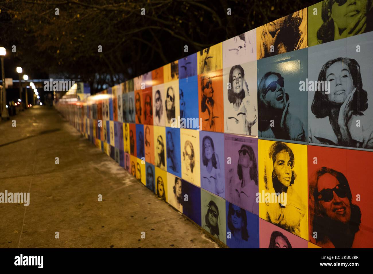Posters announcing the exhibition of Andy Warhol at the Art Institute