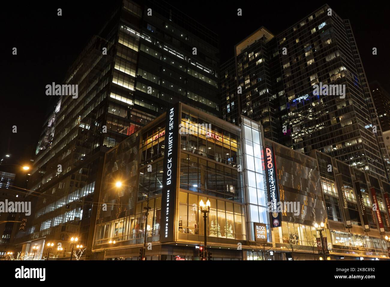 Block Thirty Seven is one of the most modern shopping centers in the city of Chicago (U.S.A), nestled in the heart of the Loop (Photo by Joaquin Gomez Sastre/NurPhoto) Stock Photo