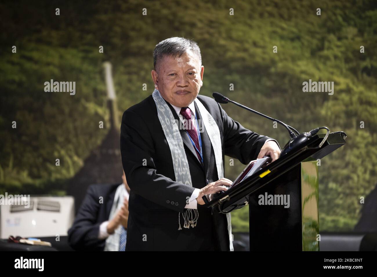 Ir. Kustanta Budi Prihatno talks during the Conference of the Parties to the United Nations Framework Convention on Climate Change -COP25 on day 6, in December 6, 2019 in Madrid, Spain. (Photo by Rita Franca/NurPhoto) Stock Photo