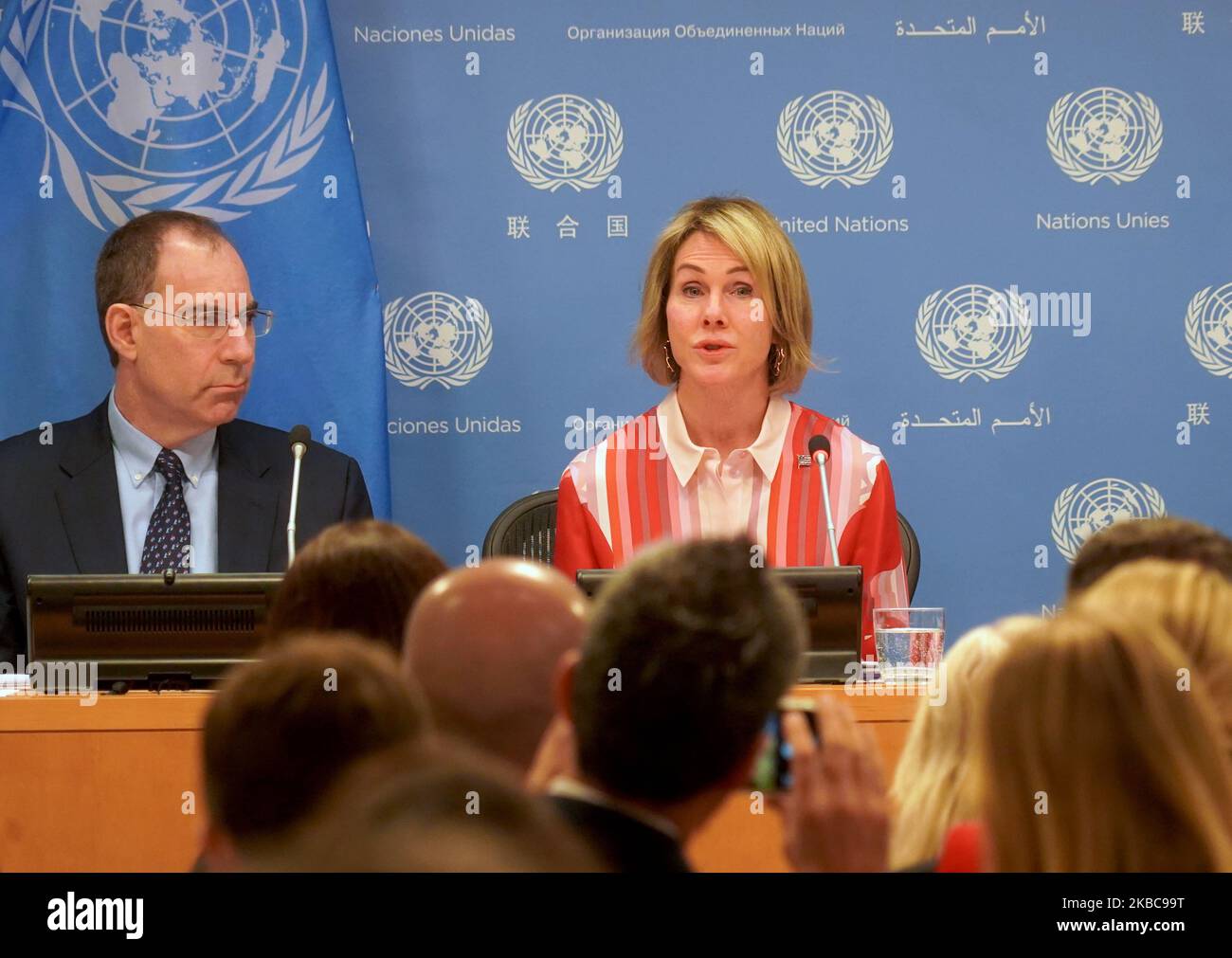 Ambassador Kelly Craft, the U.S. Representative to the United Nations had a press conference at the United Nations ON December 6, 2019 in Washington, US. (Photo by Selcuk Acar/NurPhoto) Stock Photo