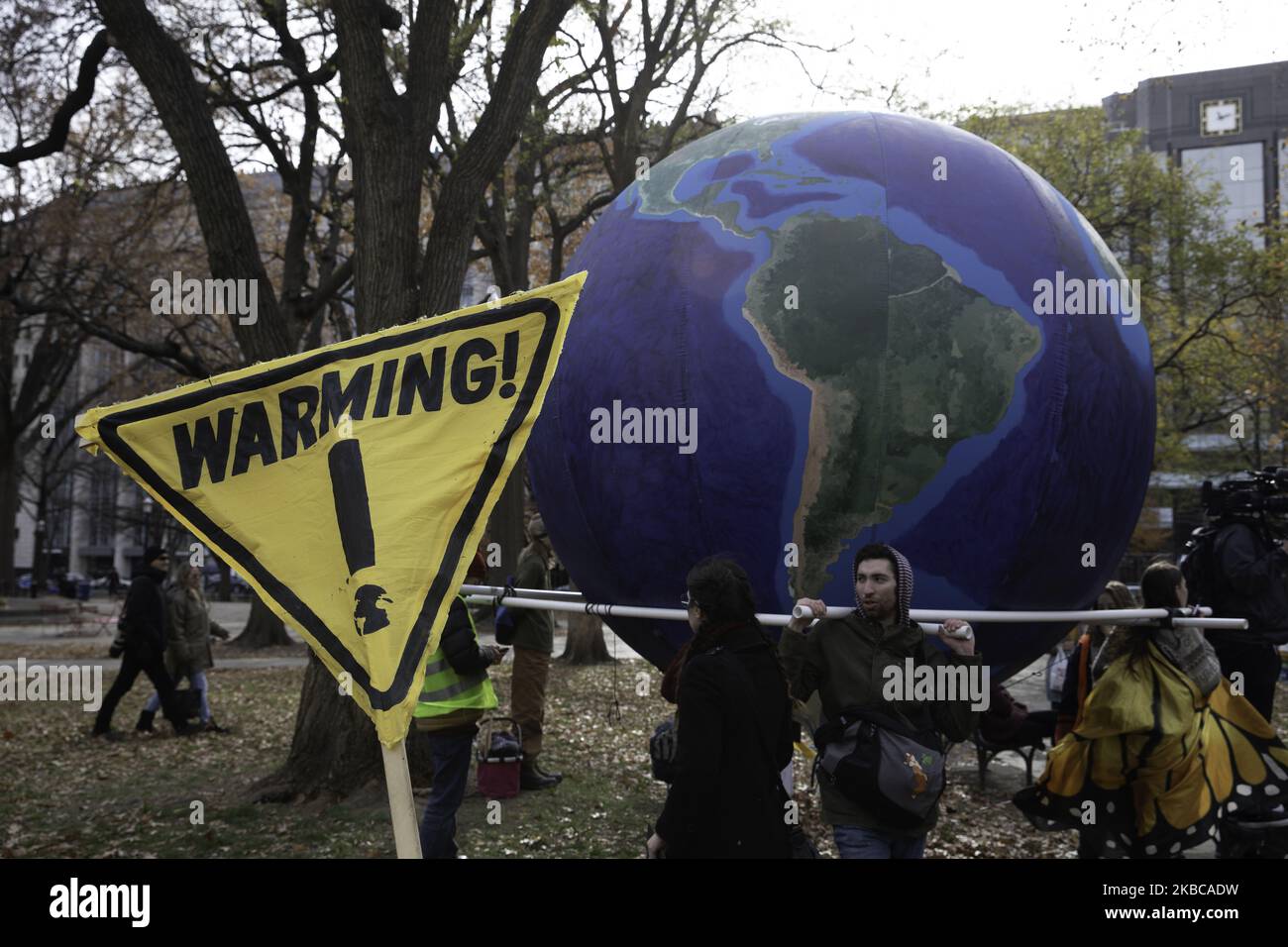 Climate Change activists gathered to participate in a 'Fire Drill Fridays' climate change protest in Washington, D.C. on Friday, December 6, 2019. (Photo by Aurora Samperio/NurPhoto) Stock Photo