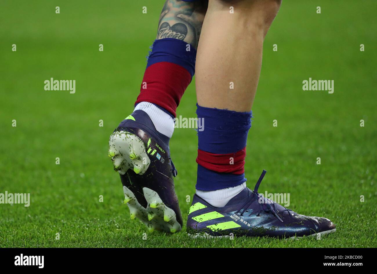 Messi boots hi-res stock and images -