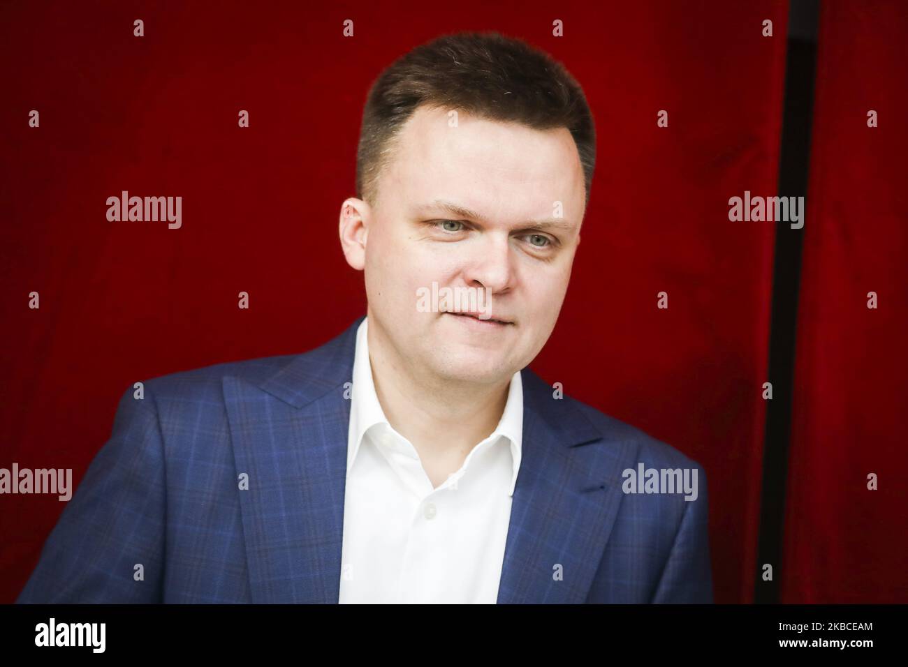 Szymon Holownia takes part in Open Eyes Economy Summit in ICE Krakow Congress Centre in Krakow, Poland, on November 20, 2019. The 43-year-old TV show host and writer known for his Catholic views, announced on Sunday, 8th December, 2019 that he will run for President of Poland in next year’s election as an independent candidate. (Photo by Beata Zawrzel/NurPhoto) Stock Photo