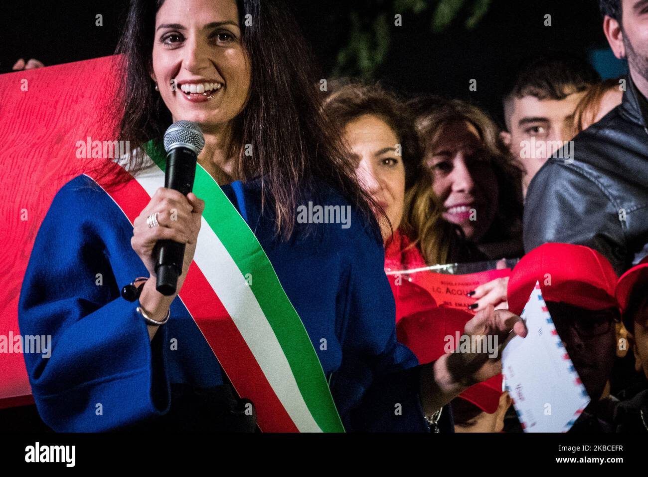 Virginia raggi attends inauguration ceremony hires stock photography