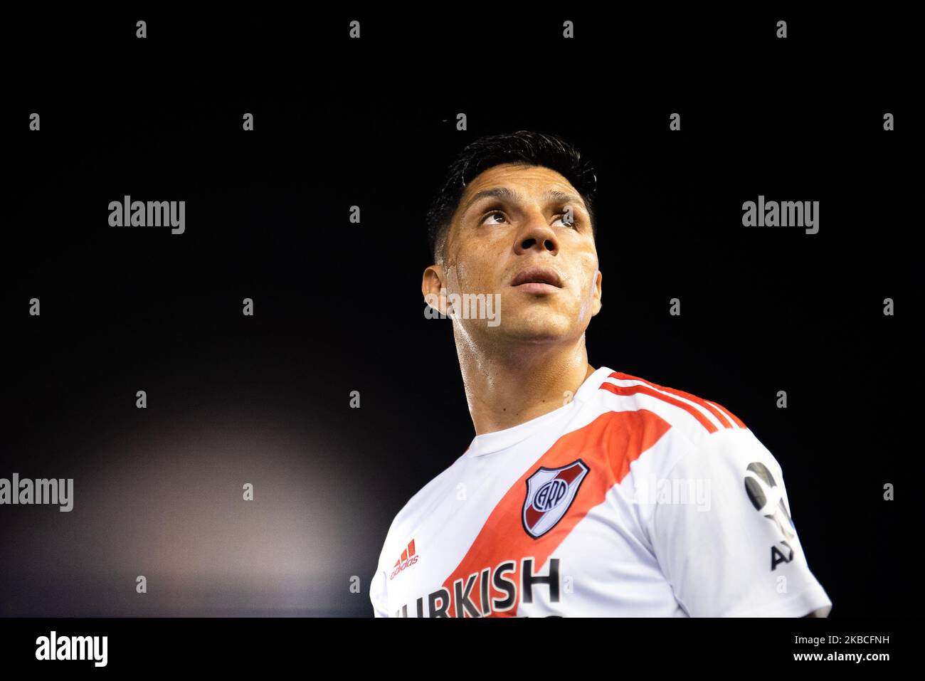 Enzo Perez of River Plate during a match between River Plate and San Lorenzo as part of Superliga 2019/20 at Estadio Monumental Antonio Vespucio Liberti on December 8, 2019 in Buenos Aires, Argentina. (Photo by Manuel Cortina/NurPhoto) Stock Photo