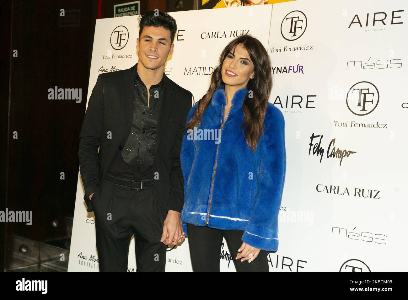 Sofía Suescún during photocall the fashion show of Toni Fernandez in the Sala Joy Eslava in Madrid. Spain. December 10, 2019 (Photo by Oscar Gonzalez/NurPhoto) Stock Photo