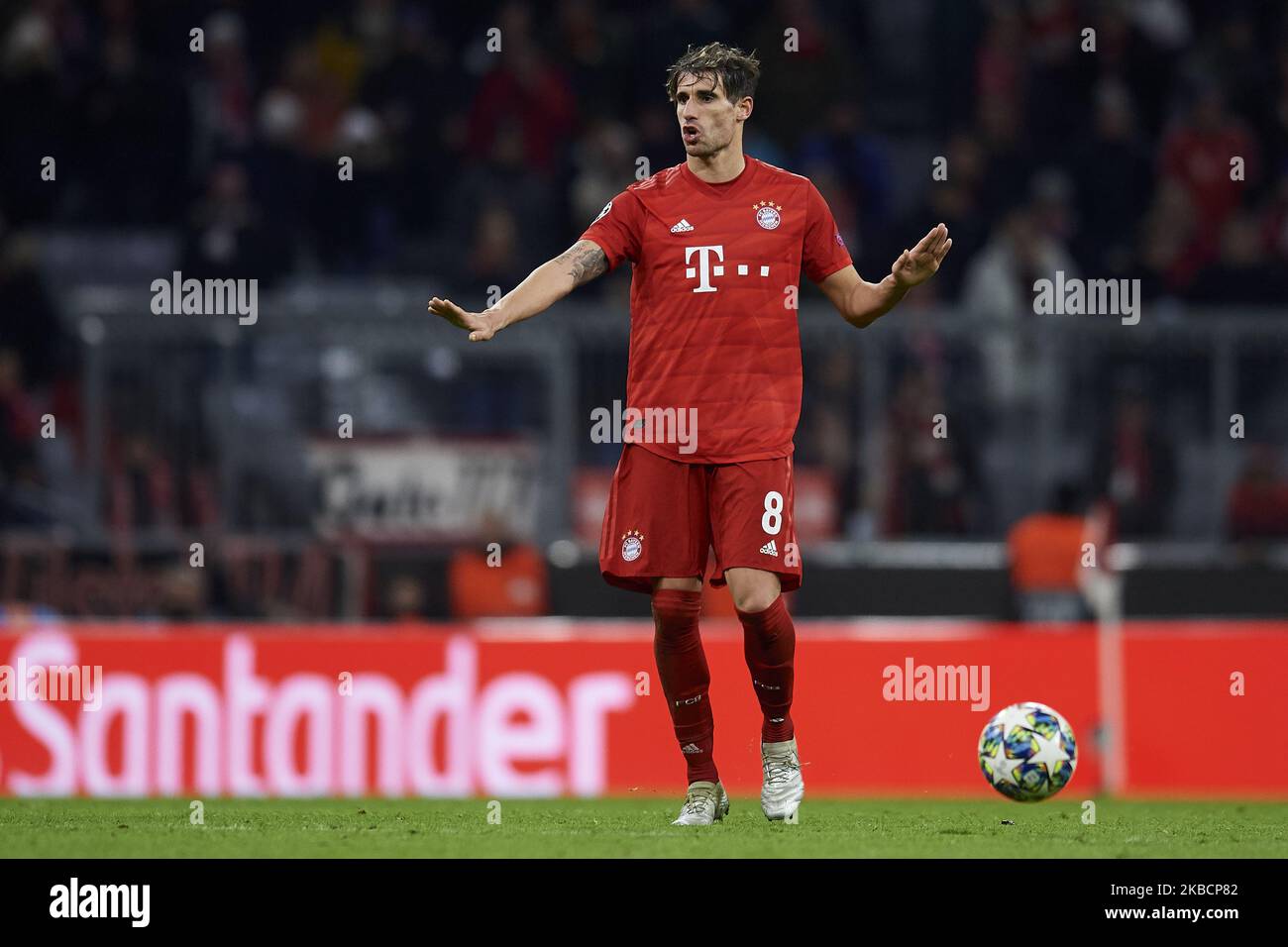 Javi Martinez of Bayern Munich in action during the UEFA Champions League group B match between Bayern Muenchen and Tottenham Hotspur at Allianz Arena on December 11, 2019 in Munich, Germany. (Photo by Jose Breton/Pics Action/NurPhoto) Stock Photo