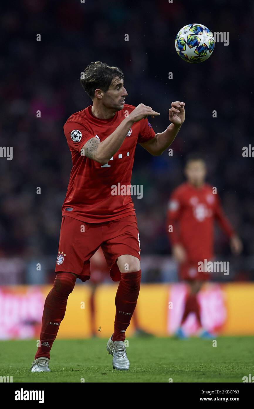 Javi Martinez of Bayern Munich during the UEFA Champions League group B match between Bayern Muenchen and Tottenham Hotspur at Allianz Arena on December 11, 2019 in Munich, Germany. (Photo by Jose Breton/Pics Action/NurPhoto) Stock Photo