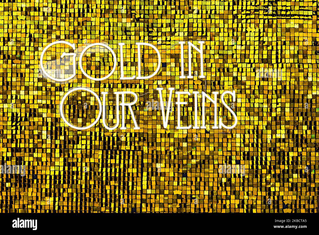 Ballarat Australia / A bright gold temporary Public Arts Display in Ballarat's central main