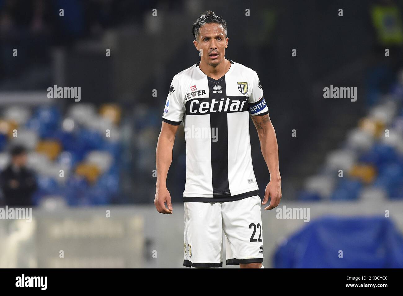 Bruno Alves of Parma Calcio during the Serie A match between SSC Napoli and Parma Calcio at Stadio San Paolo Naples Italy on 14 December 2019. (Photo by Franco Romano/NurPhoto) Stock Photo
