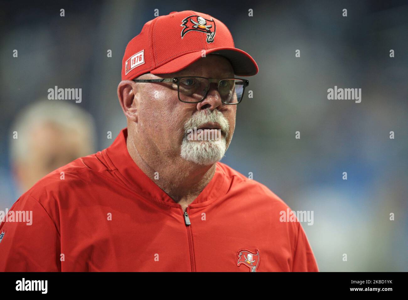 Tampa Bay Buccaneers head coach Bruce Arians walks off the field after an NFL football game