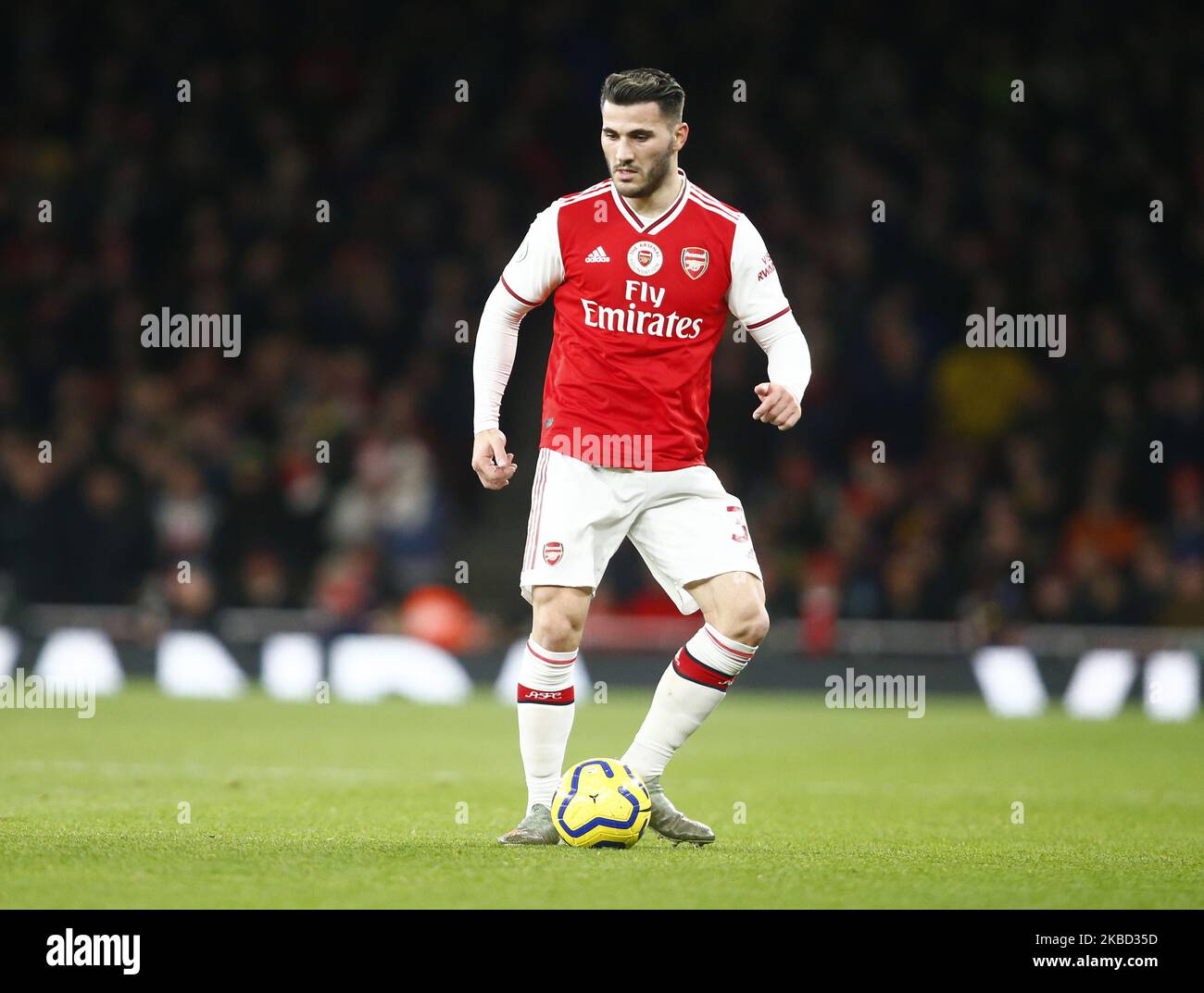 Sead Kolasinac of Arsenal during English Premier League between Arsenal and Manchester City at Emirates stadium , London, England on 15 December 2019. (Photo by Action Foto Sport/NurPhoto) Stock Photo