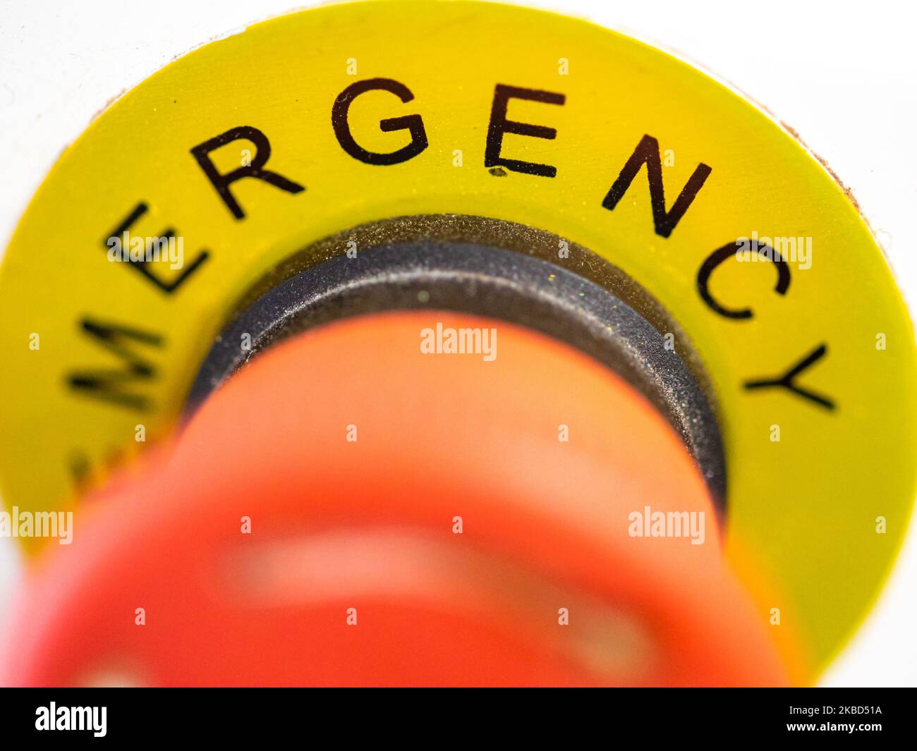 emergency stop button. Big Red emergency button or stop button for