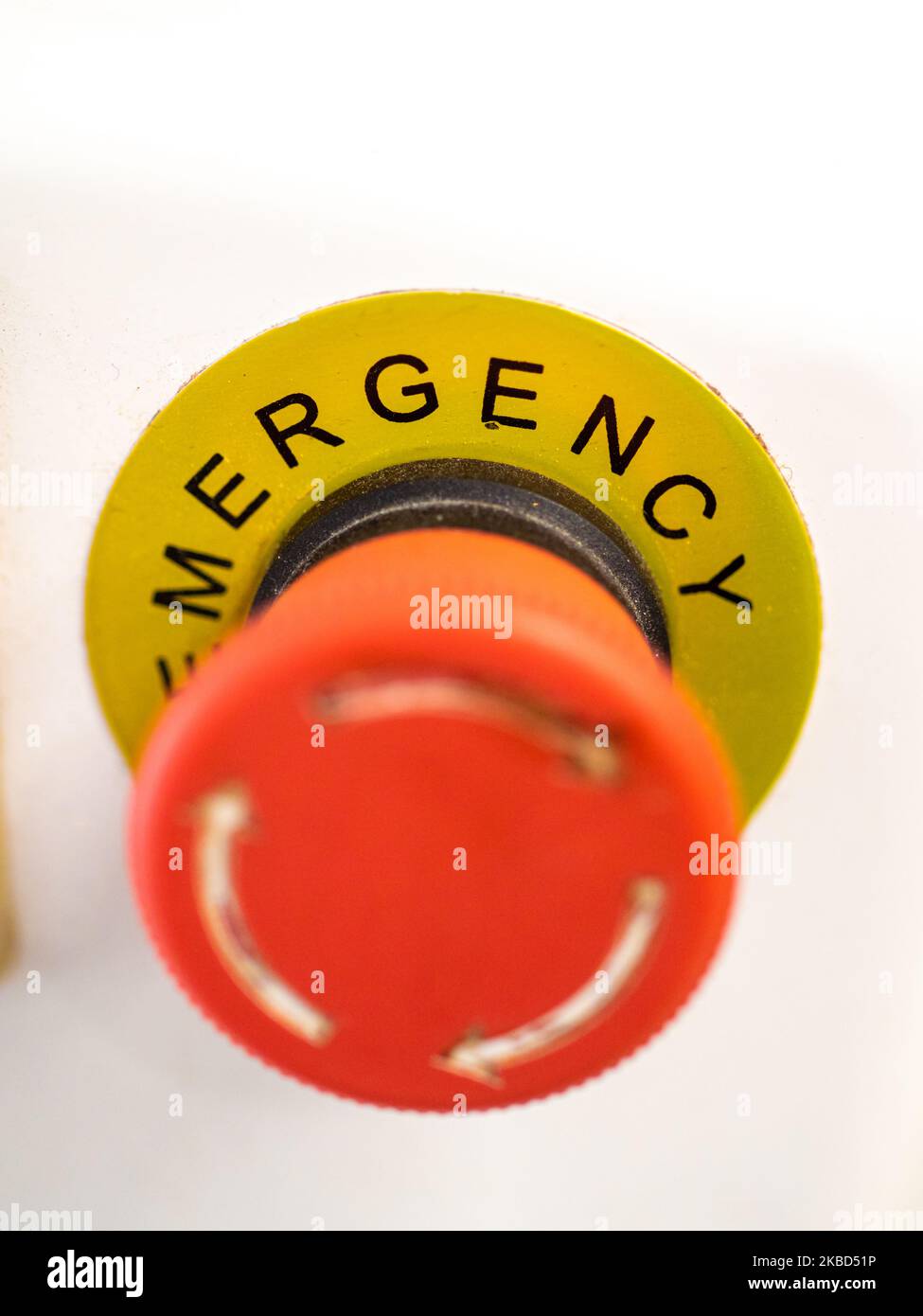 emergency stop button. Big Red emergency button or stop button for
