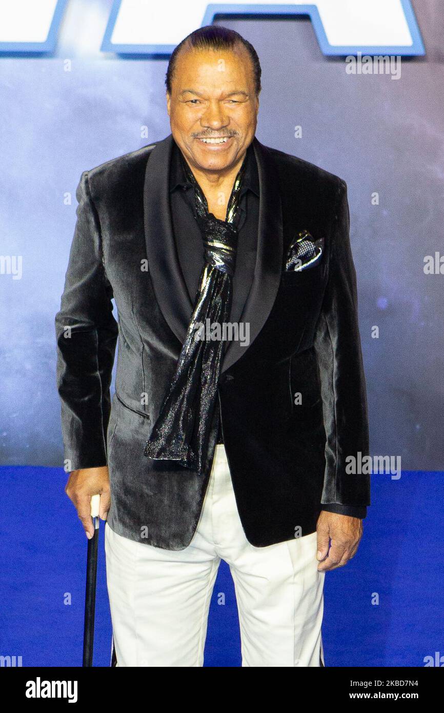 Billy Dee Williams attends ''Star Wars: The Rise of Skywalker'' European Premiere at Cineworld Leicester Square on December 18, 2019 in London (Photo by Robin Pope/NurPhoto) Stock Photo