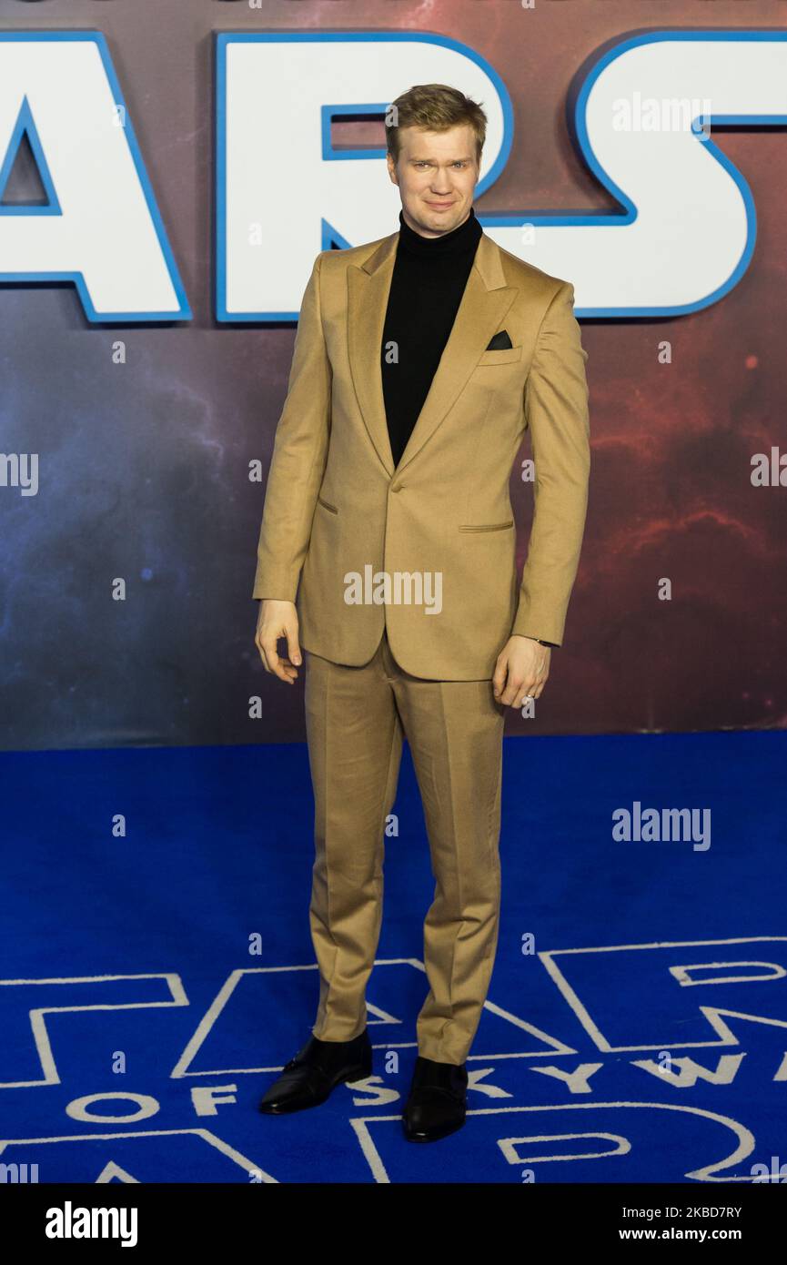 Joonas Suotamo attends the European film premiere of 'Star Wars: The Rise of Skywalker' at Cineworld Leicester Square on 18 December, 2019 in London, England. (Photo by WIktor Szymanowicz/NurPhoto) Stock Photo