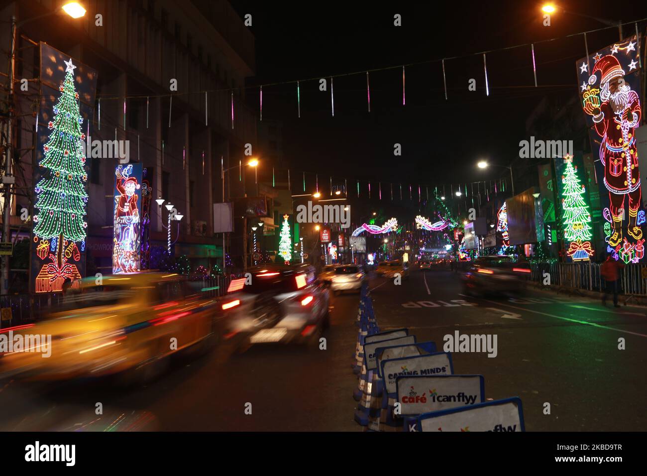 Lighting decoration kolkata park street hires stock photography and