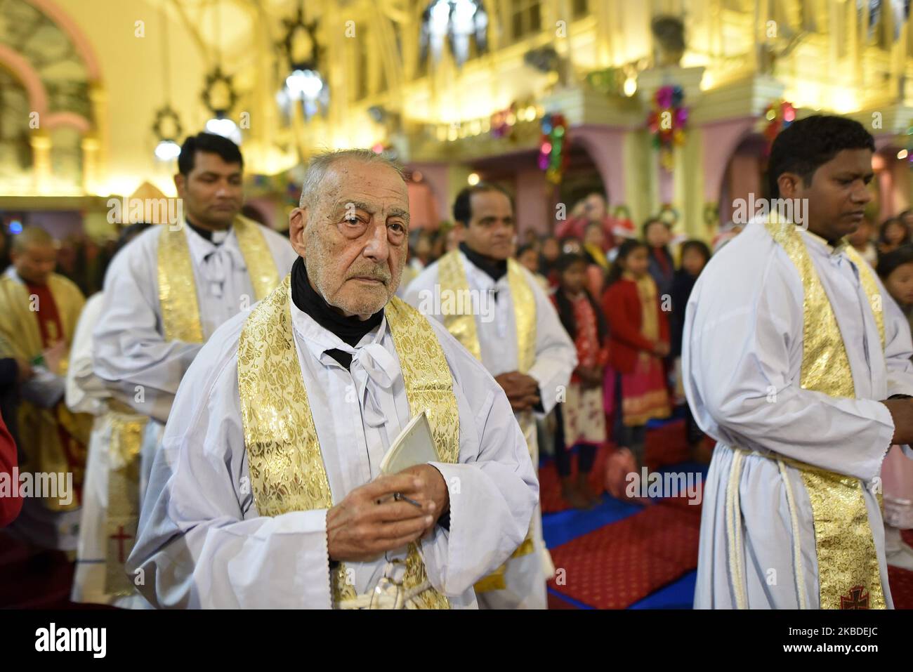 Catholics priests and nuns performing holy rituals for the Holy Mass ...
