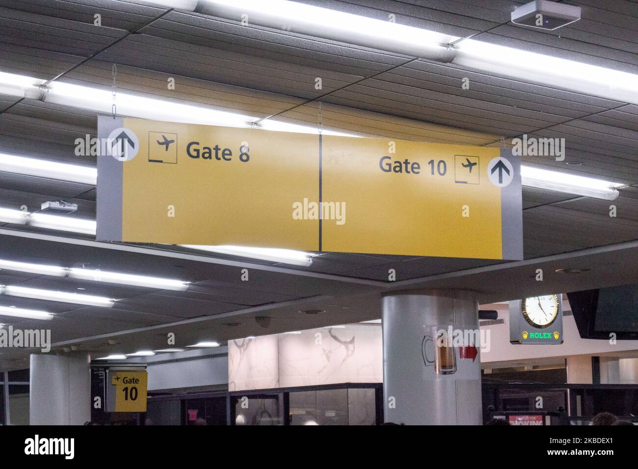 Inside the gate hall area of Terminal 1, waiting rooms, gates, seats