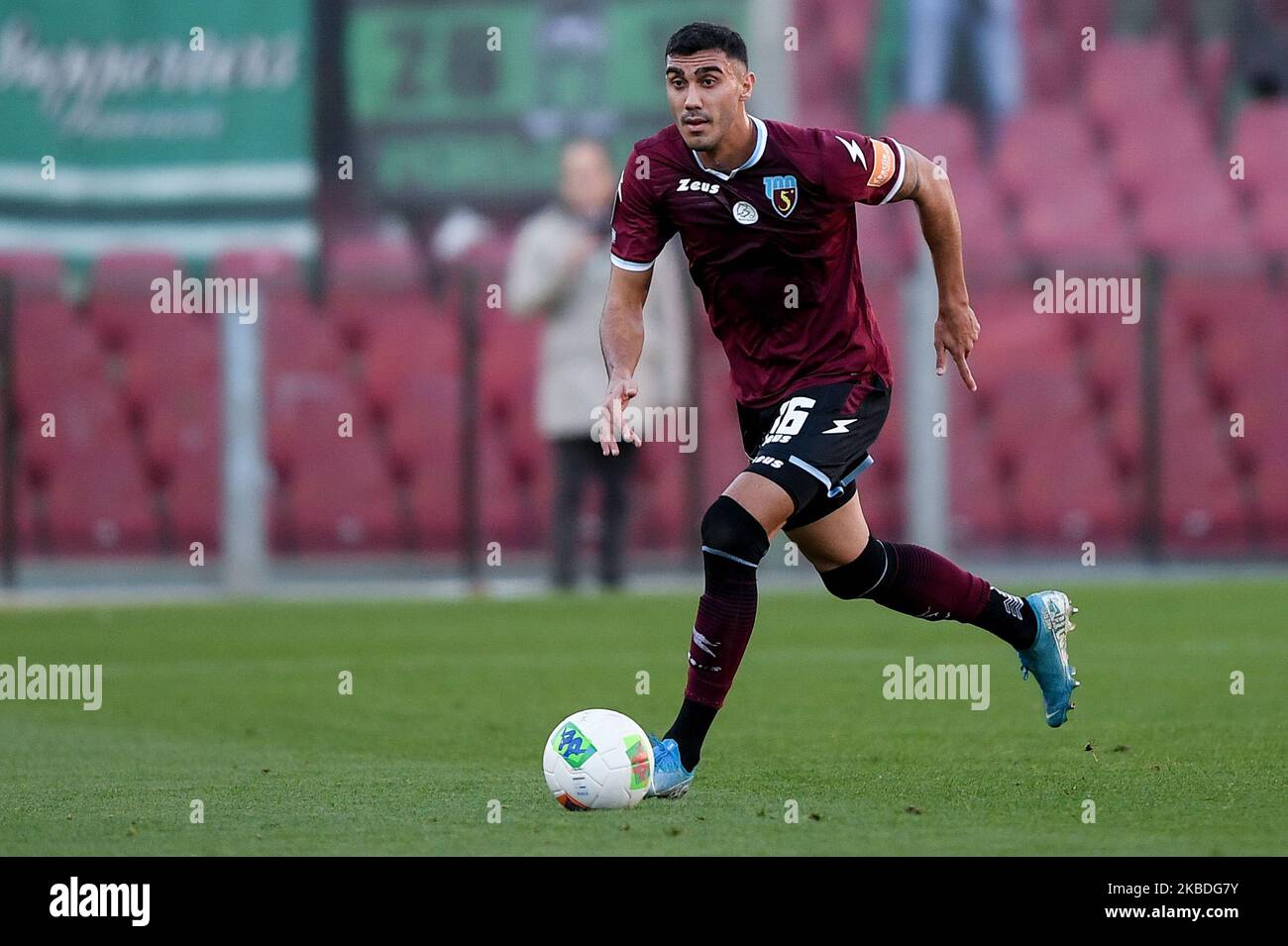 Andreas Karo of US Salernitana 1919 during the Serie B match between US Salernitana 1919 and Pordenone Calcio at Stadio Arechi, Salerno, Italy on 26 December 2019 (Photo by Giuseppe Maffia/NurPhoto) Stock Photo