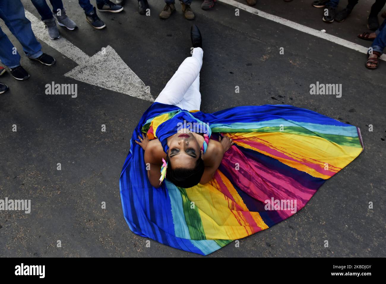 LGBTQ community participates in a Rainbow pride walk in Kolkata, India ...