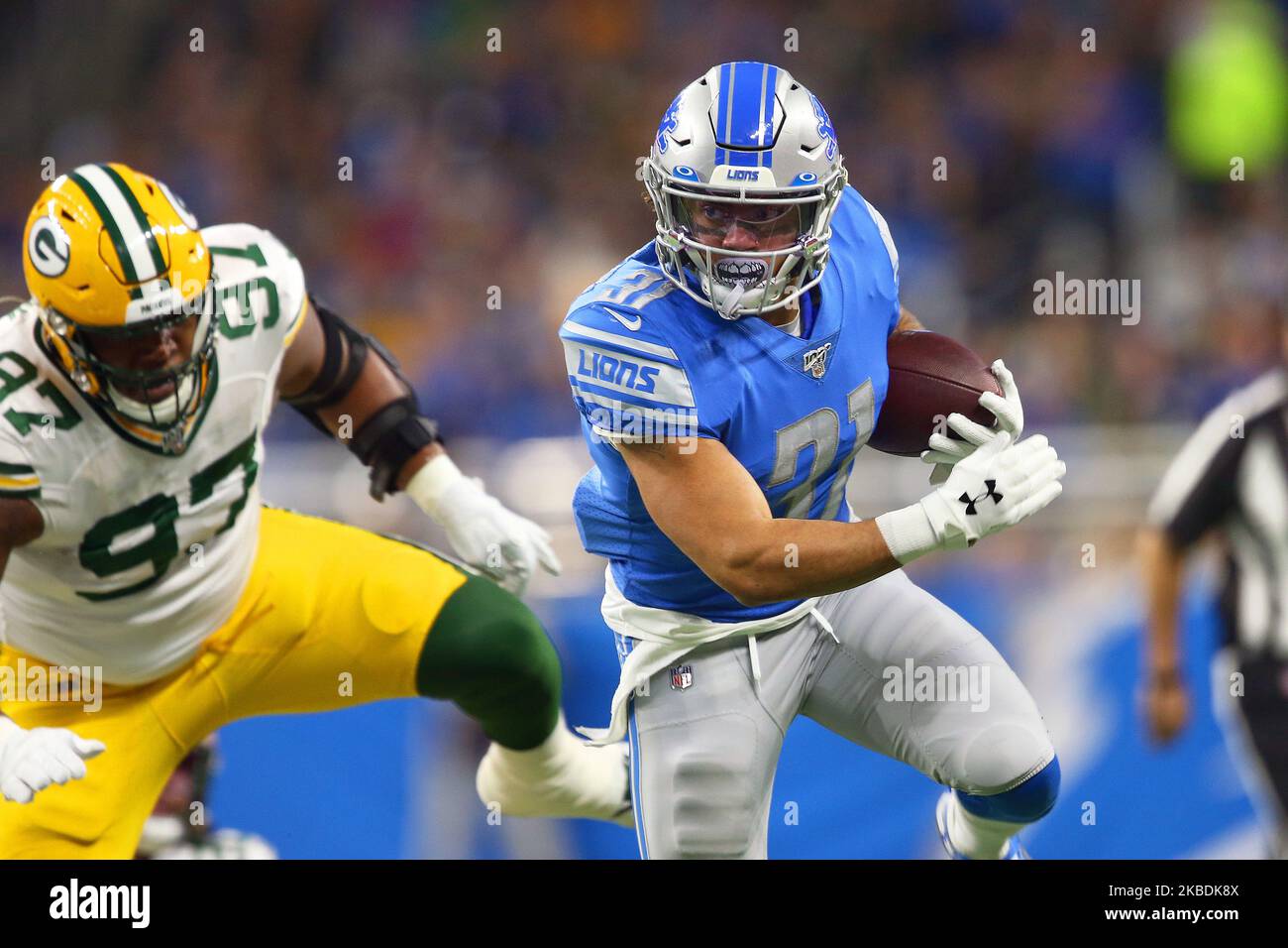 Pressure of green bay packers nose tackle kenny clark hires stock