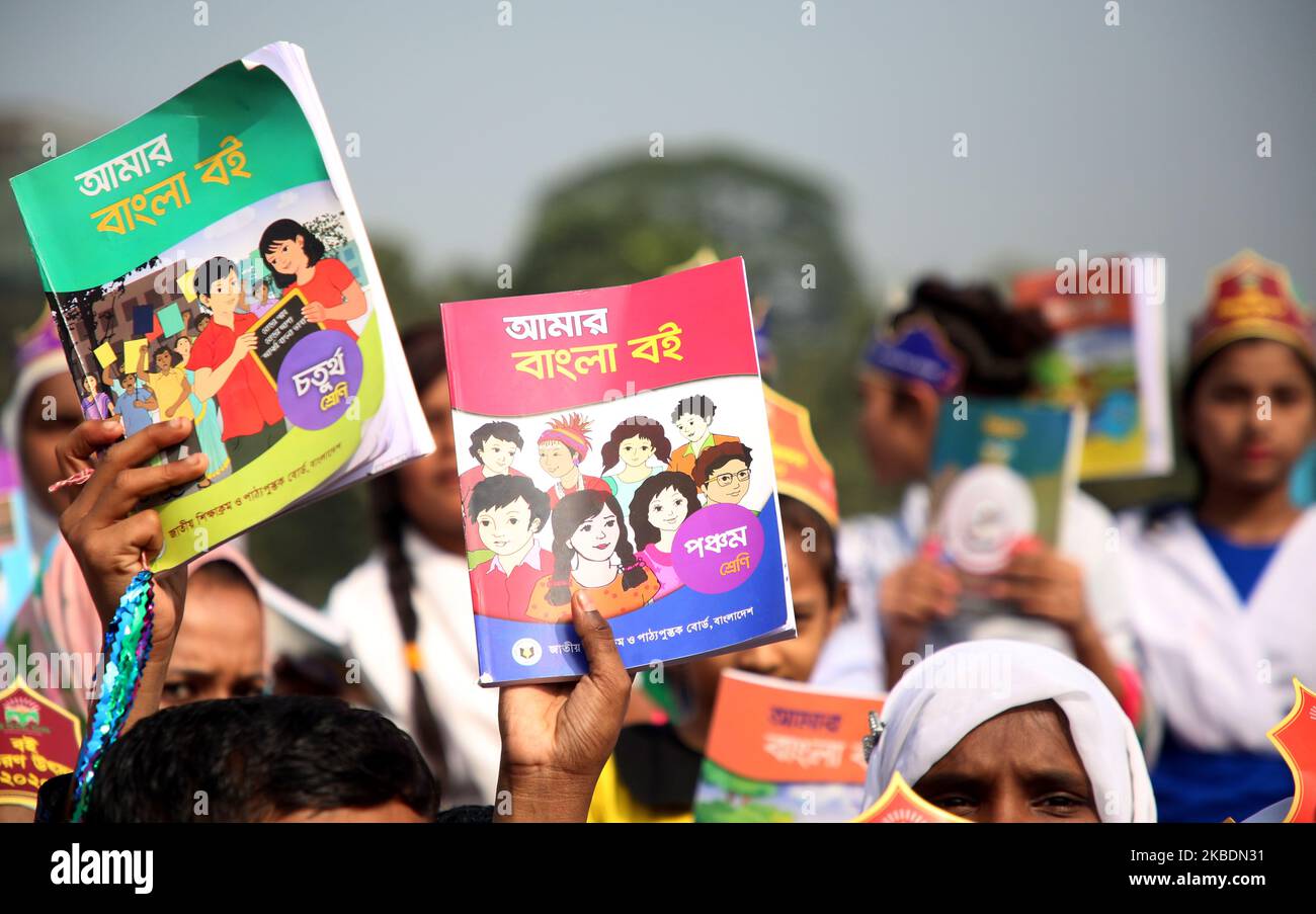 Bangladeshi Students receive free textbooks from government to