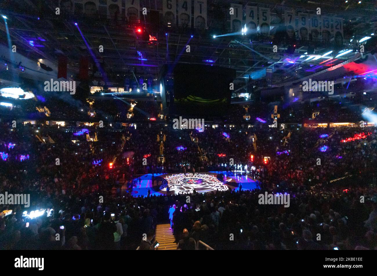 General view of Scotiabank Arena during the Toronto Raptors vsLos Angeles Clippers NBA regular season game at Scotiabank Arena on December 11, 2019 in Toronto, Canada (Photo by Anatoliy Cherkasov/NurPhoto) Stock Photo