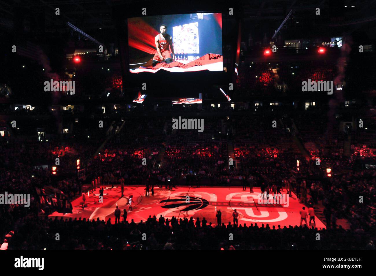 General view of Scotiabank Arena during the Toronto Raptors vs Miami Heats NBA regular season game at Scotiabank Arena on December 03, 2019 in Toronto, Canada (Photo by Anatoliy Cherkasov/NurPhoto) Stock Photo