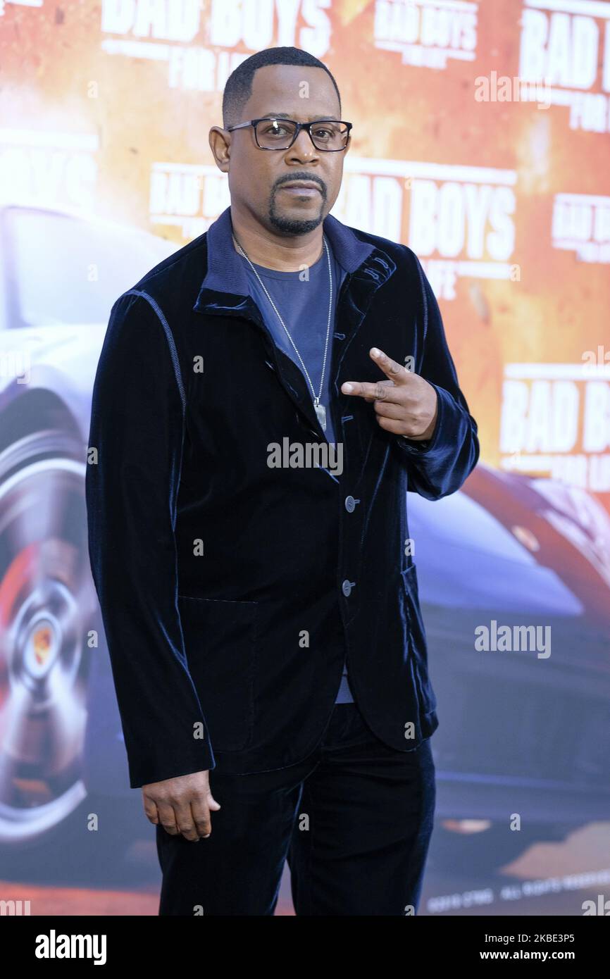 Us actor Martin Lawrence attends 'Bad Boys For Life' photocall at Villa Magna hotel on January 08, 2020 in Madrid, Spain. (Photo by Oscar Gonzalez/NurPhoto) Stock Photo