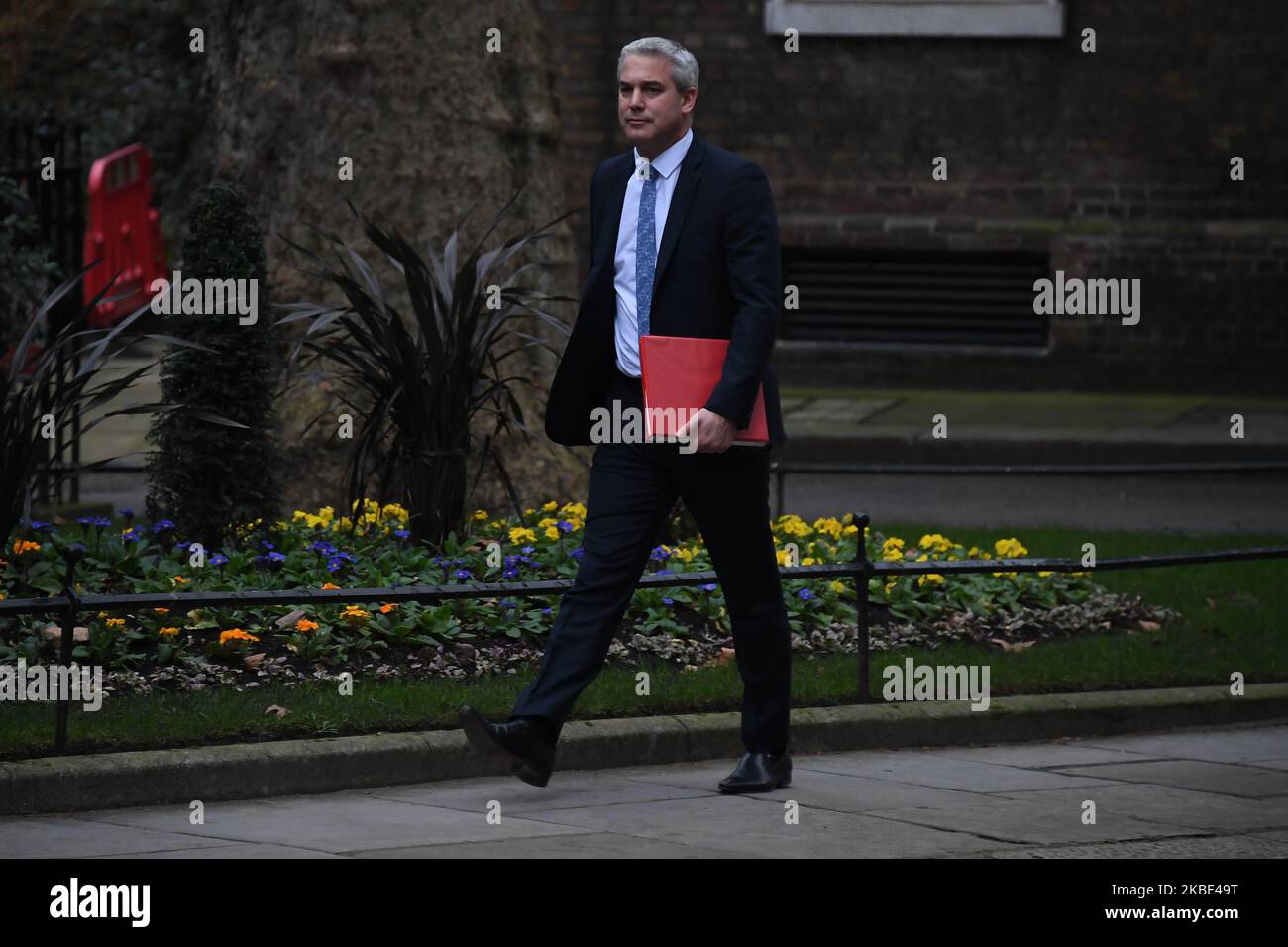 Brexit Secretary Stephen Barclay arrives at 10 Downing Street in central London on January 8, 2020, ahead of the meeting between Britain's Prime Minister Boris Johnson and EU Commission President Ursula von Der Leyen. (Photo by Alberto Pezzali/NurPhoto) Stock Photo