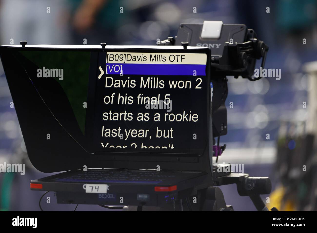 November 3, 2022 A teleprompter on the set of Amazon Prime's Thursday