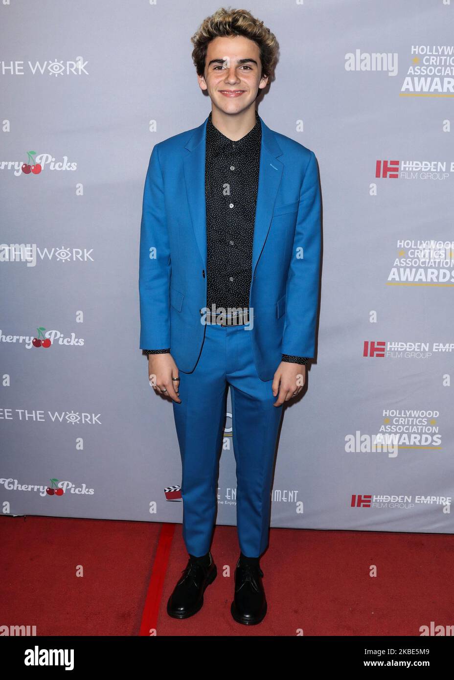 HOLLYWOOD, LOS ANGELES, CALIFORNIA, USA - JANUARY 09: Actor Jack Dylan Grazer arrives at the 3rd Annual Hollywood Critics' Awards held at the Taglyan Cultural Complex on January 9, 2020 in Hollywood, Los Angeles, California, United States. (Photo by Xavier Collin/Image Press Agency/NurPhoto) Stock Photo