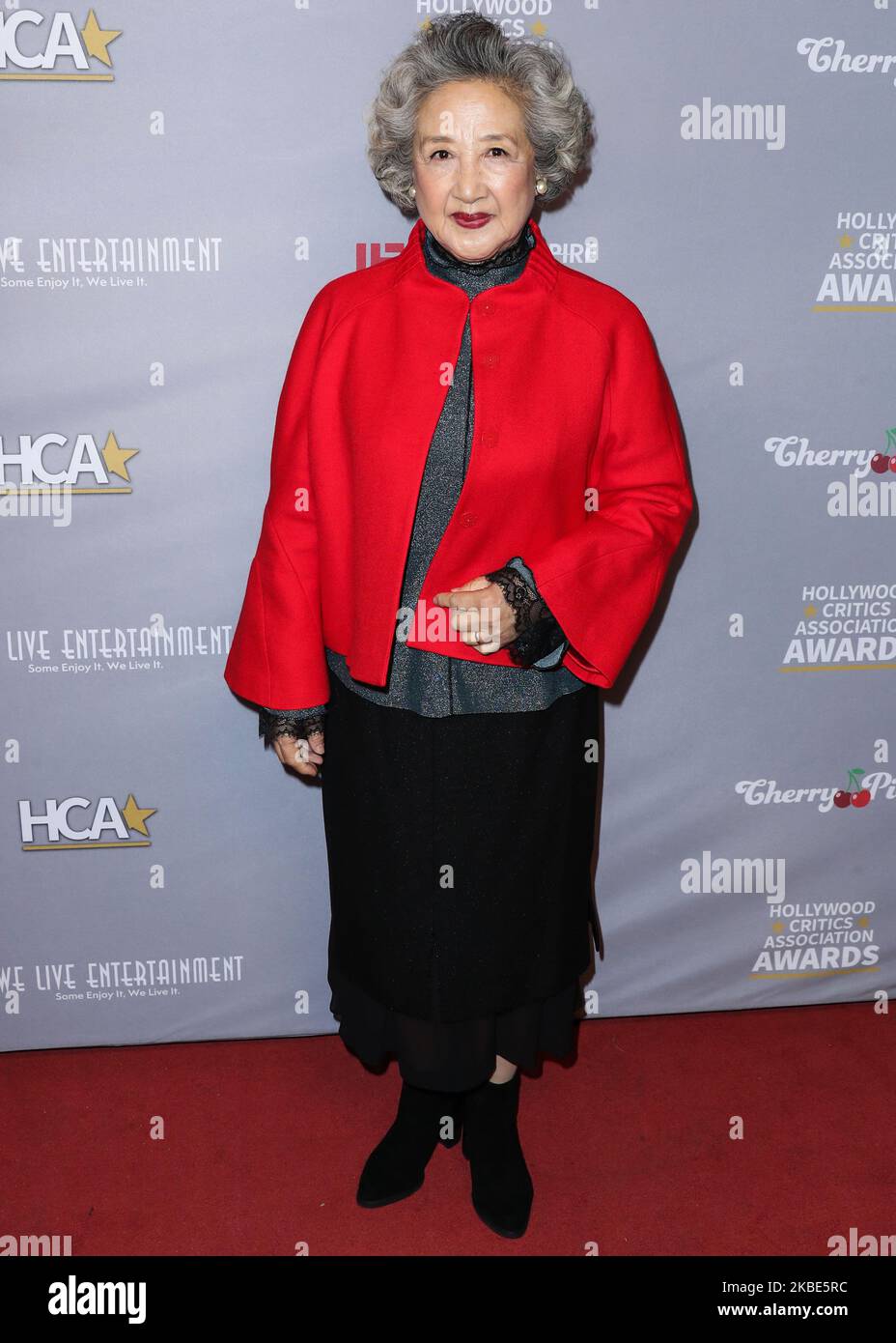 HOLLYWOOD, LOS ANGELES, CALIFORNIA, USA - JANUARY 09: Shuzhen Zhao arrives at the 3rd Annual Hollywood Critics' Awards held at the Taglyan Cultural Complex on January 9, 2020 in Hollywood, Los Angeles, California, United States. (Photo by Xavier Collin/Image Press Agency/NurPhoto) Stock Photo