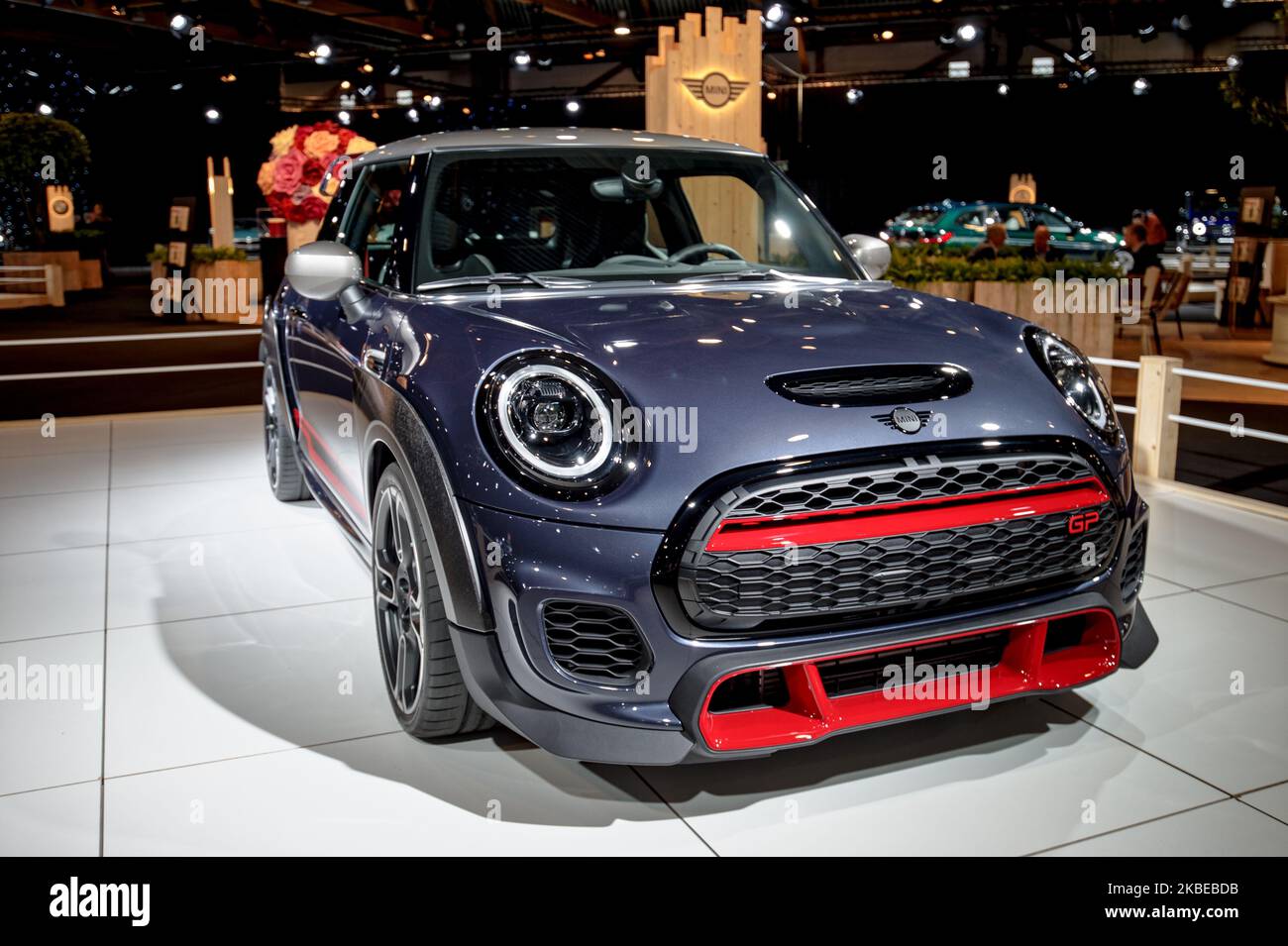 Model mini thrill maximised john cooper works hires stock photography