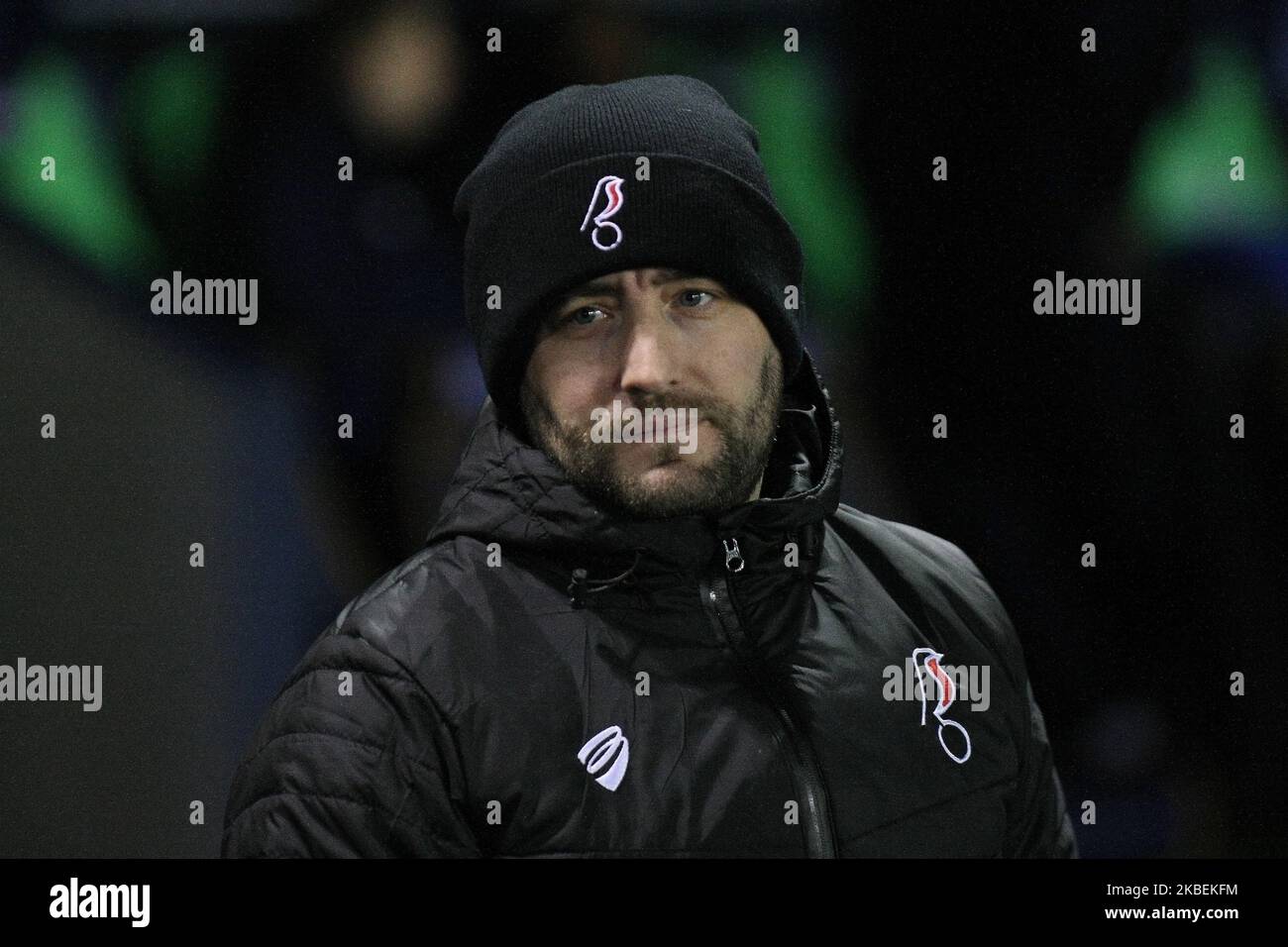 Bristol City Manager Lee Johnson during the FA Cup Third Round Replay between Shrewsbury Town and Bristol City at Greenhous Meadow, Shrewsbury on Tuesday 14th January 2020. (Photo by Simon Newbury/MI News/NurPhoto) Stock Photo