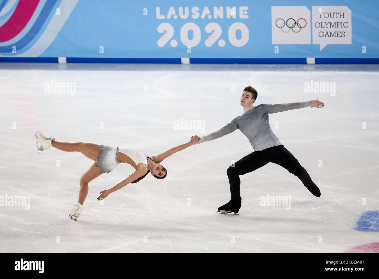 Nesterova Sofiia and Darenskyi Artem from Ukraine compete in the Figure