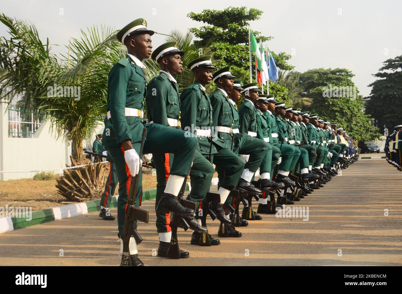 Nigerian Soldiers On Parade During The 2020 Armed Forces Remembrance