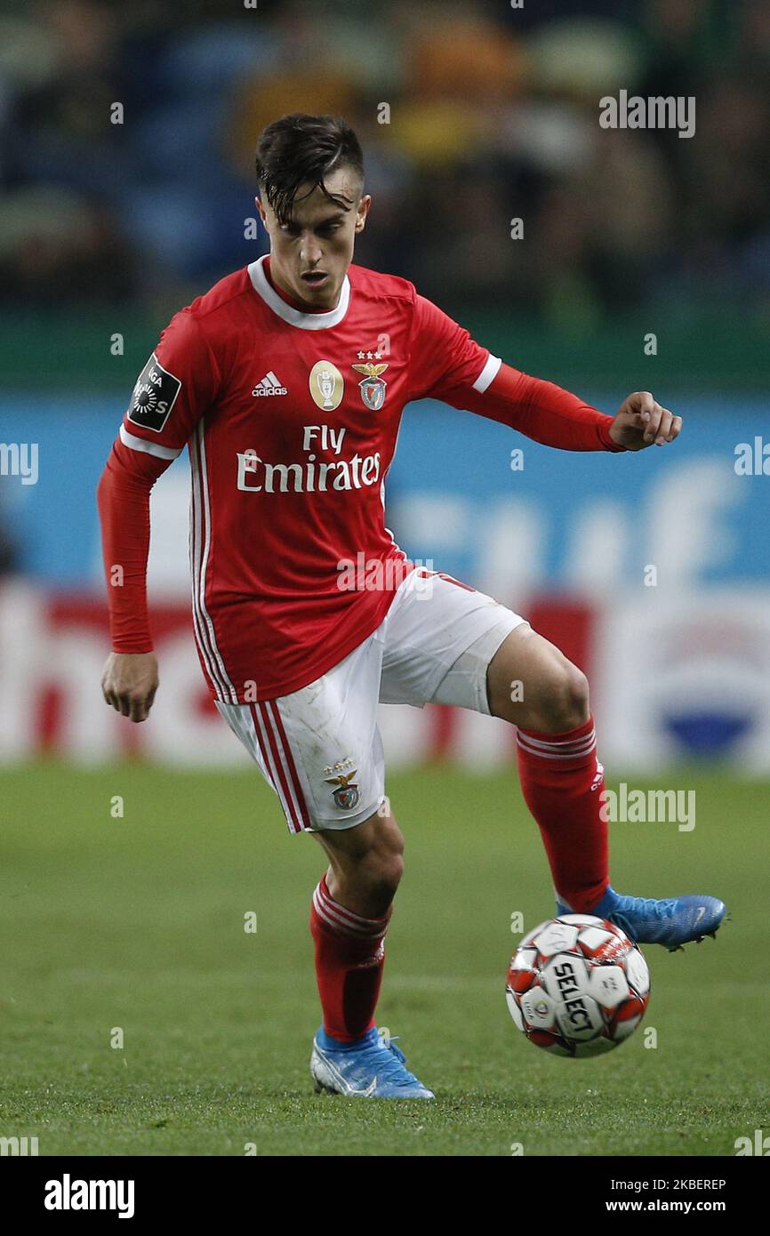 Franco Cervi of Benfica during the Portuguese League football match between Sporting CP and SL Benfica at Luz Stadium in Lisbon on January 17, 2020. (Photo by Carlos Palma/NurPhoto) Stock Photo