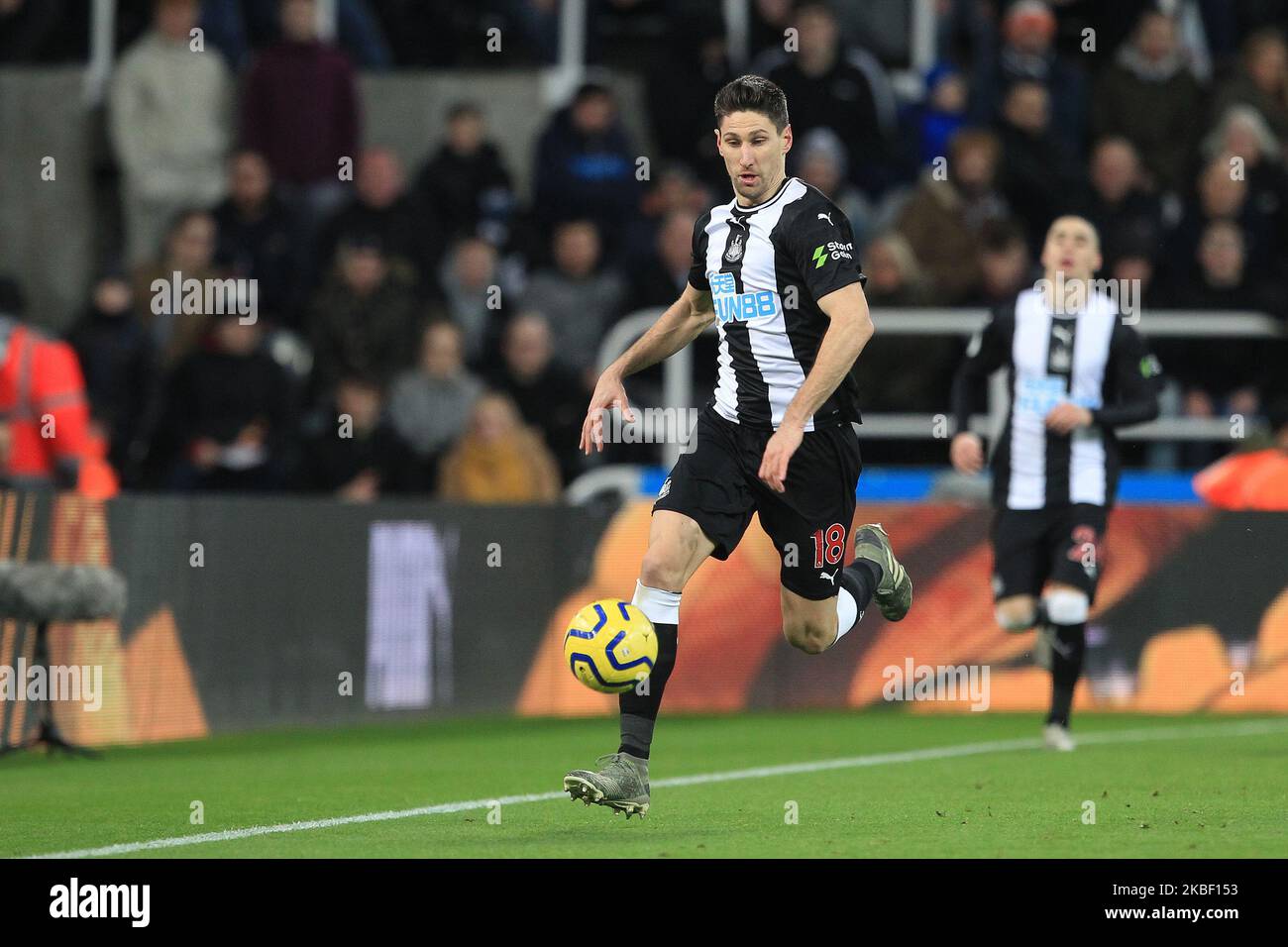 Federico Fernandez of Newcastle United during the Premier League match between Newcastle United and Chelsea at St. James's Park, Newcastle on Saturday 18th January 2020. (Photo by Mark Fletcher/MI News/NurPhoto) Stock Photo