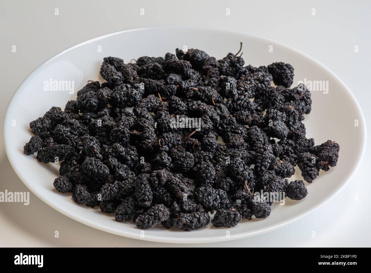 Organic Dried Black Mulberries,healthy food concept Stock Photo Alamy