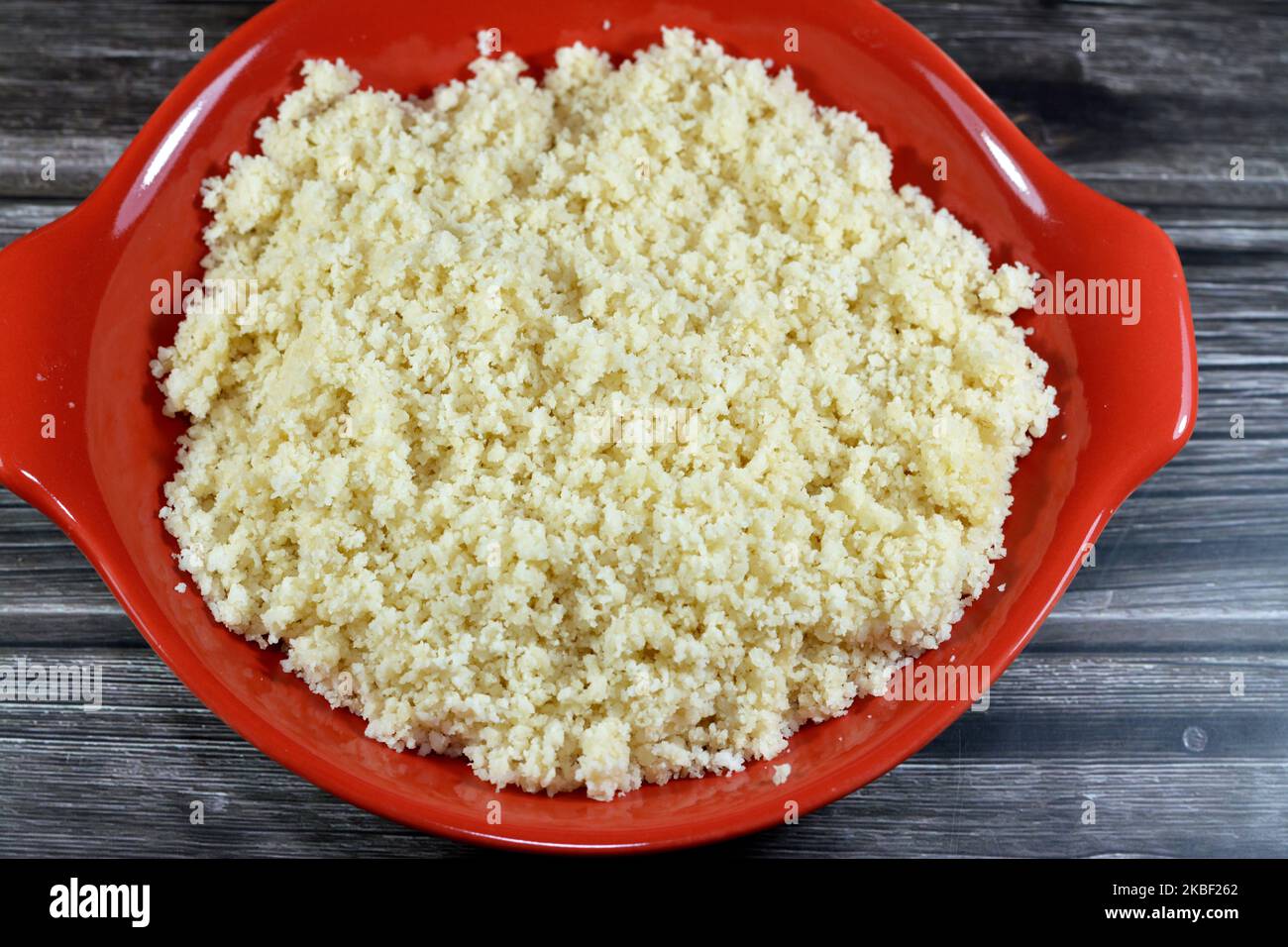 Arabian Cuisine dish of small steamed granules of rolled durum wheat