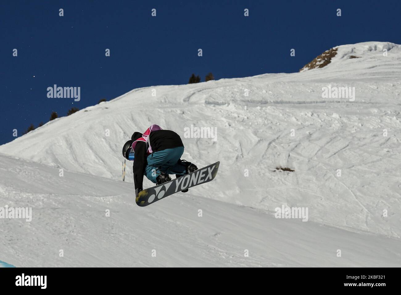 LECROY Kolman from the USA competes in Snowboard Men's Halfpipe Finals on 12. day of Winter Youth Olympic Games Lausanne 2020 in Leysin Park & Pipe, Switzerland on January 21, 2020. (Photo by Dominika Zarzycka/NurPhoto) Stock Photo