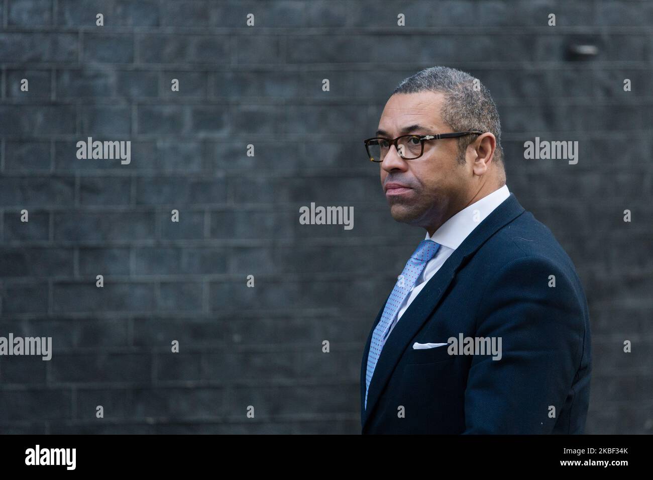 Conservative Party Chairman and Minister without Portfolio James Cleverly attends a weekly Cabinet meeting in Downing Street in central London on 21 January, 2020 in London, England. (Photo by WIktor Szymanowicz/NurPhoto) Stock Photo