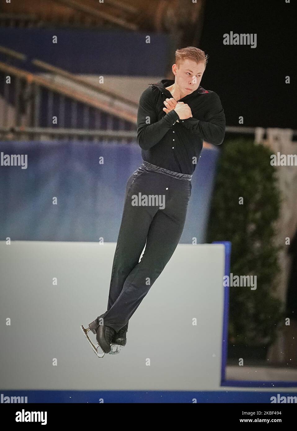 Nikolaj Majorov of Sweden during Short Programme for Men at ISU